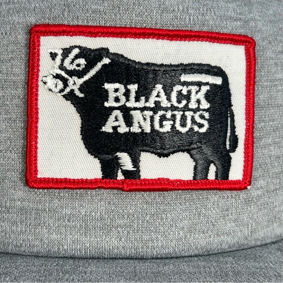 Vintage Angus Beef Farming Patch SnapBack Trucker Hat Cap Grey/ White One Size - Picture 2 of 11